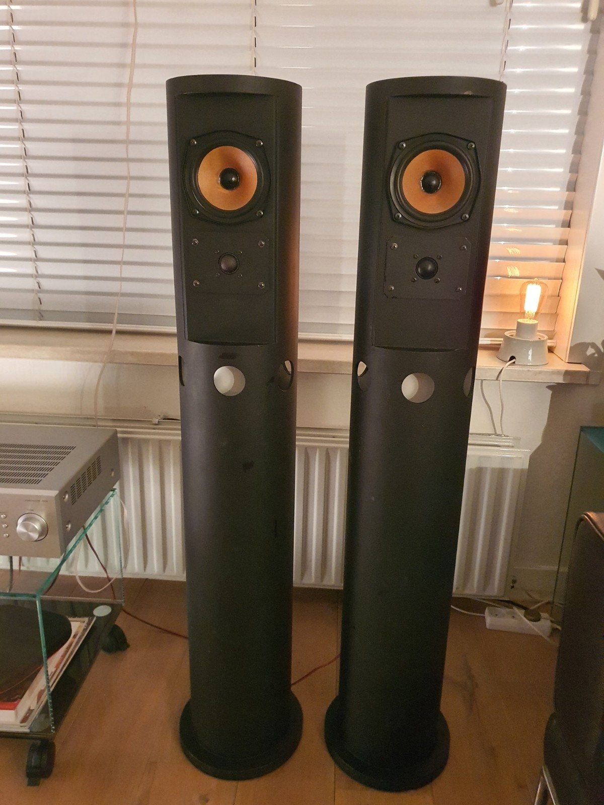 Prachtige buisluidsprekers met audax units, Audio, Tv en Foto, Ophalen, Gebruikt, Vloerstaande luidspreker, Overige merken