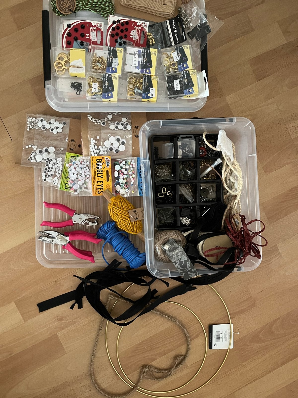 Grote knutselset met diverse materialen en gereedschap, Hobby en Vrije tijd, Knutselen, Ophalen, Gebruikt, Overige thema's, Meerkleurig