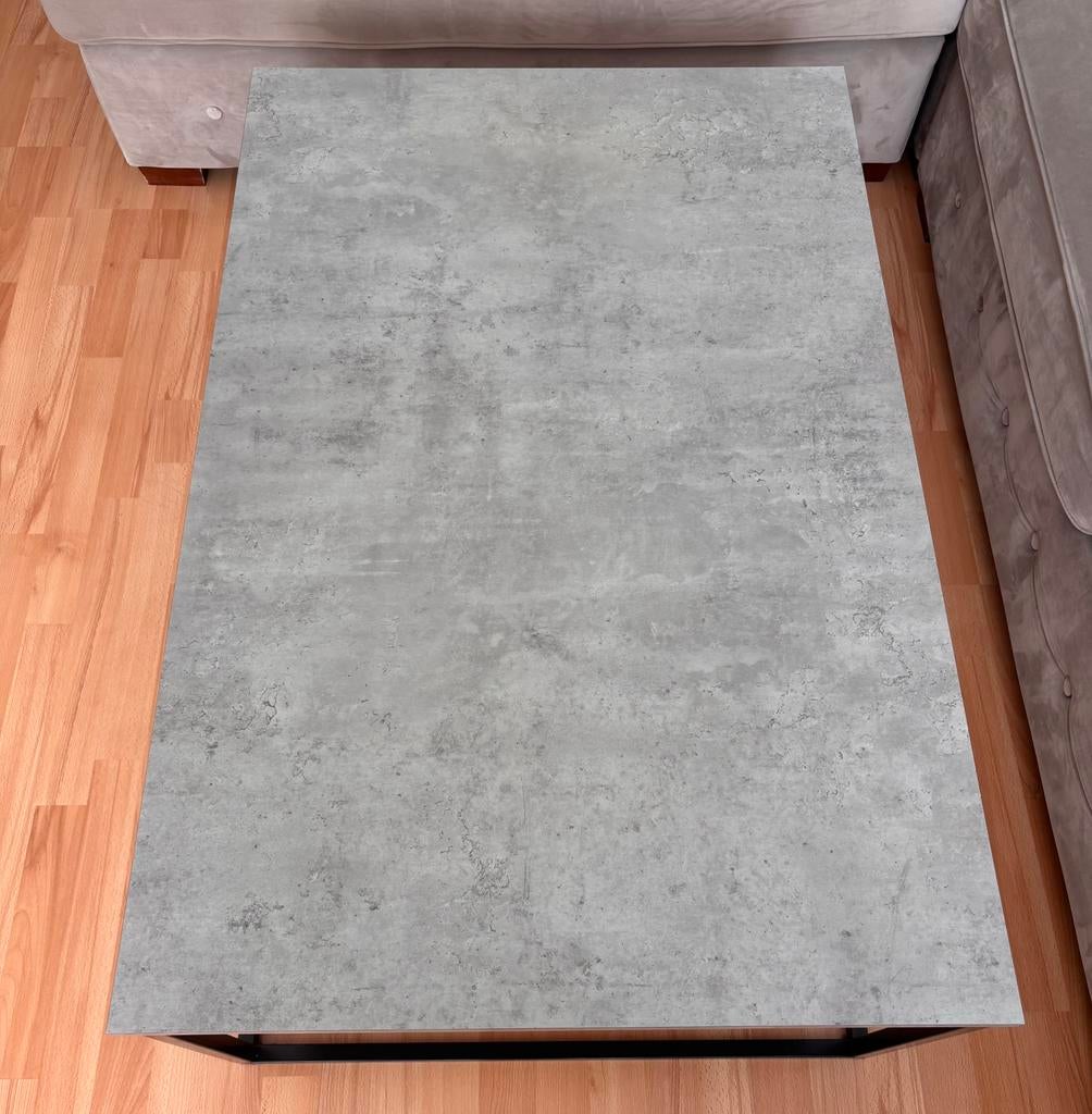 Salontafel JYSK DOKKEDAL marmer/beton 115x75x45 cm, Ophalen, 100 tot 150 cm, 50 tot 100 cm, Zo goed als nieuw