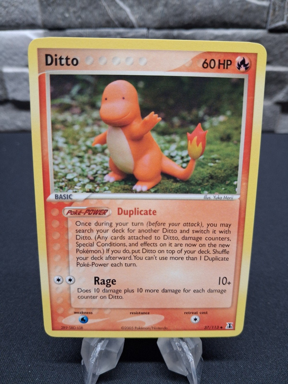 Ditto (Charmander) Pokémon kaart 37/113 EX Delta Species, Ophalen of Verzenden, Zo goed als nieuw, Losse kaart