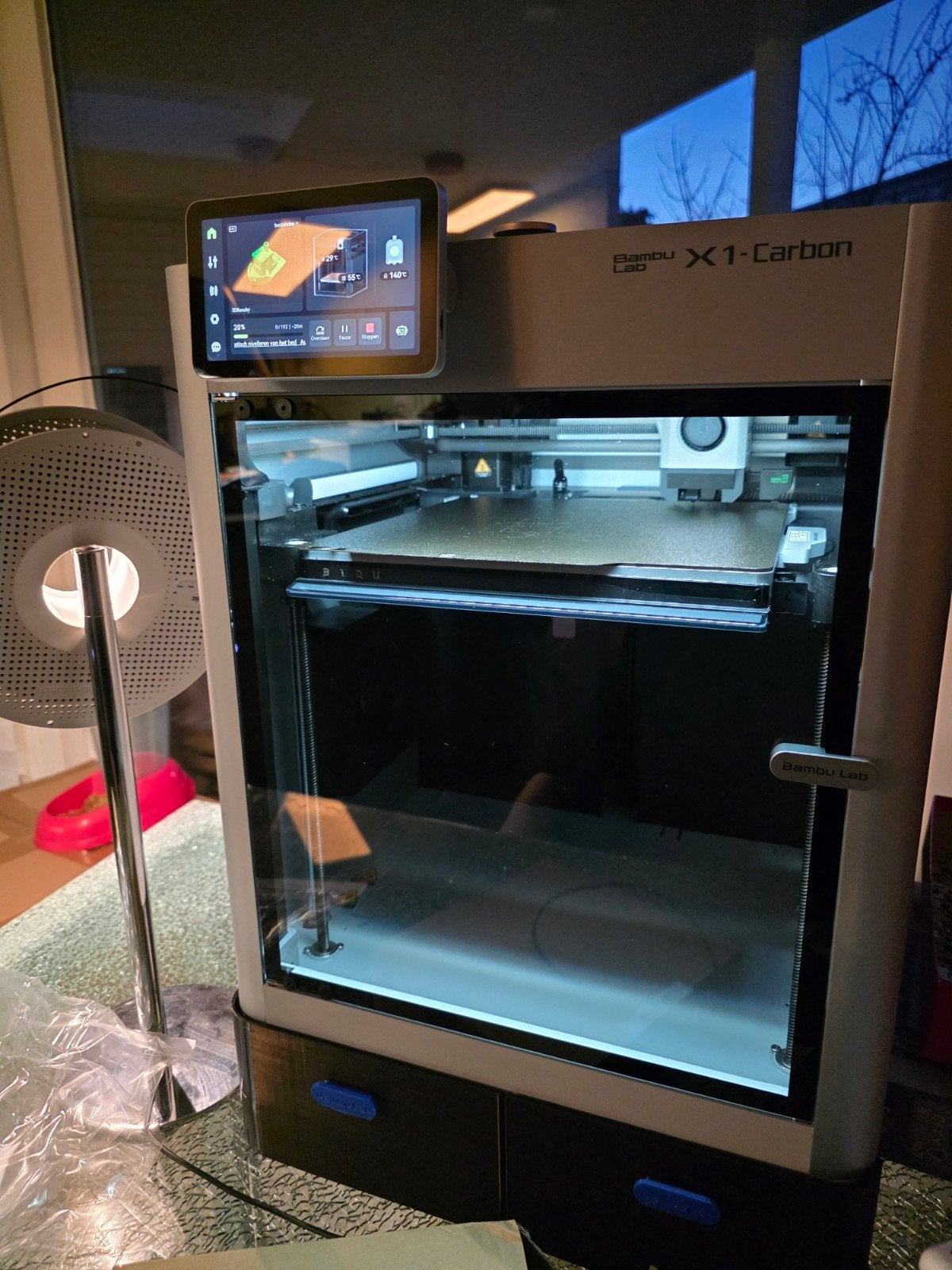 Bambu Lab X1C + Veel accesoires, Computers en Software, 3D Printers, Ingebouwde Wi-Fi, Refurbished, Ophalen of Verzenden, Bambu Lab X1 Carbon