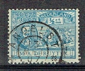 Nederland 1907 nr 87 Michiel de Ruyter ANDELST, Verzenden, Gestempeld, Overige thema's