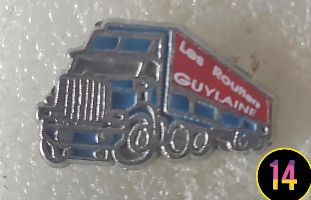 Pin vrachtwagen 'Les Routiers GUYLAINE', Verzenden, Gebruikt, Transport, Speldje of Pin