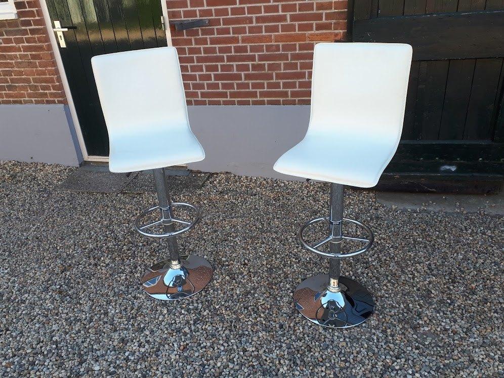 Barkrukken,  Set van 2, Gebruikt, 60 tot 90 cm, Ophalen of Verzenden, In hoogte verstelbaar