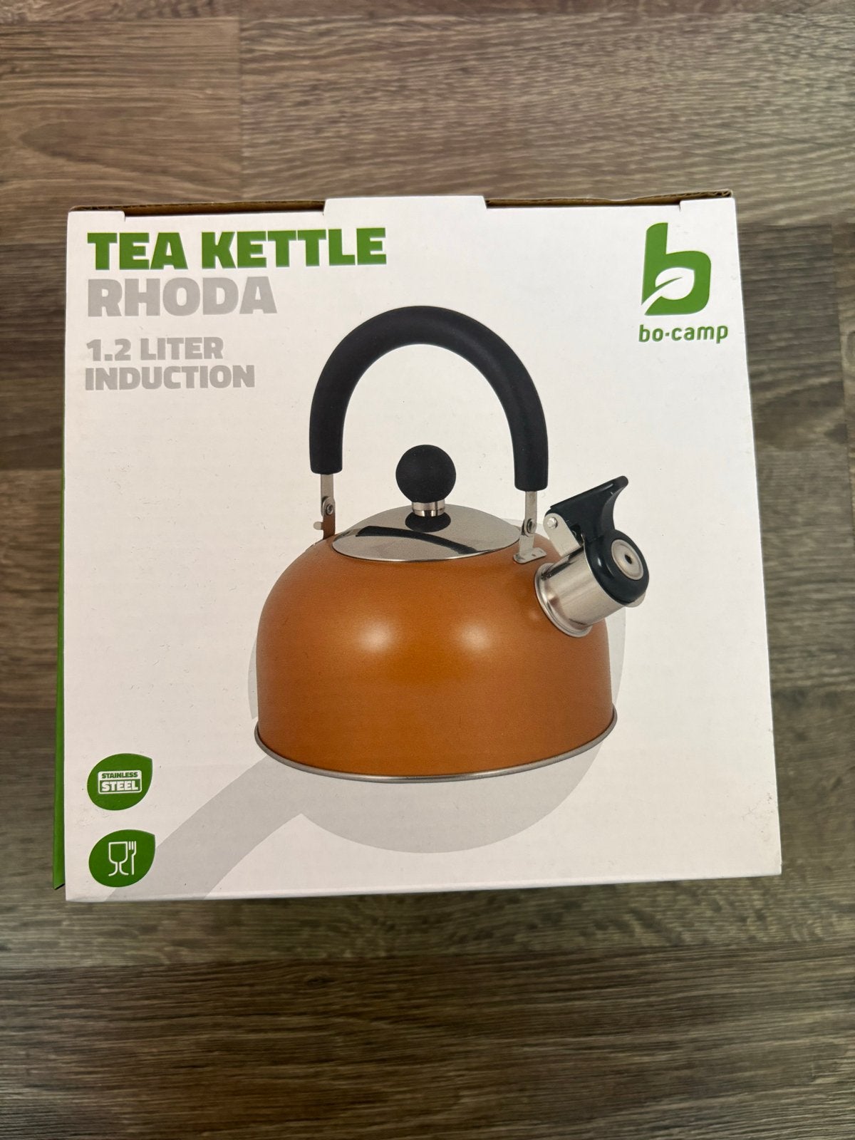Bo-Camp Rhoda Fluitketel 1.2L Inductie RVS - Nieuw in doos, 1 tot 2 liter, Ophalen of Verzenden, Nieuw, Rvs