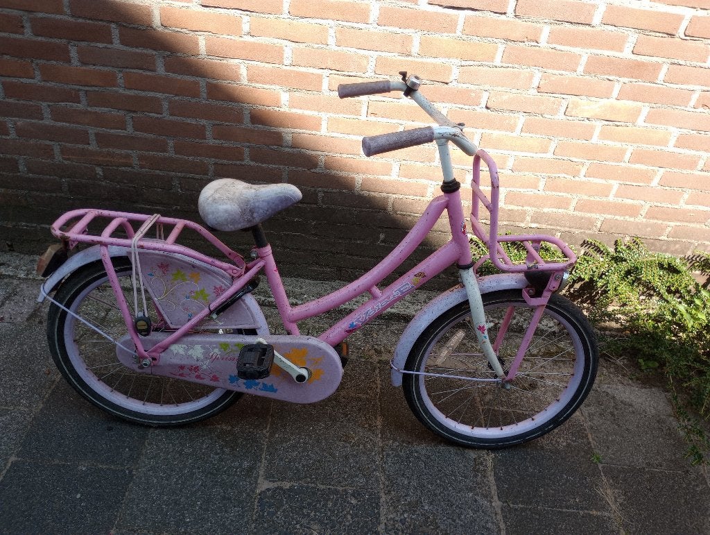 Te koop kinderfiets / meisjesfiets  wielmaat  20 '', Fietsen en Brommers, Fietsen | Kinderfietsjes, Ophalen, Gebruikt, Terugtraprem