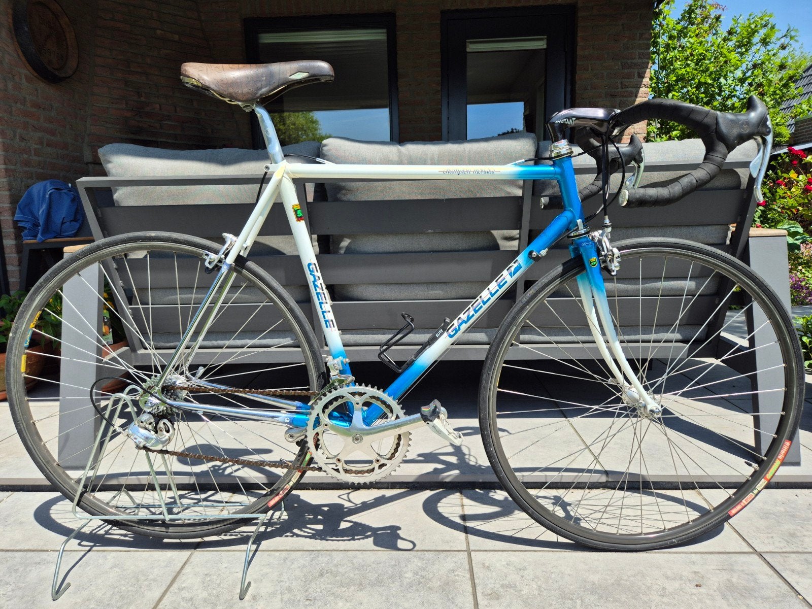 Gazelle Champion Mondial racefiets Campagnolo C Record ct56, Ophalen, 28 inch, Staal, Velgrem