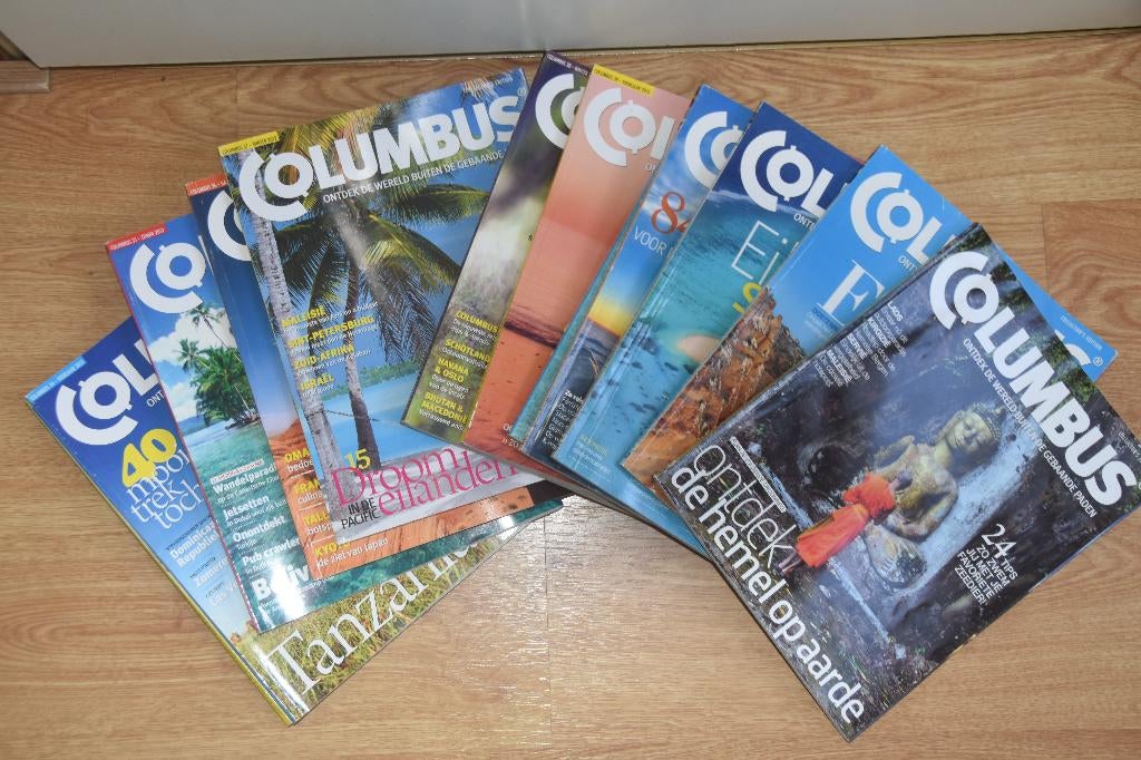 12 nummers Columbus reis tijdschrift Travel magazine, Verzenden, Zo goed als nieuw, Sport en Vrije tijd