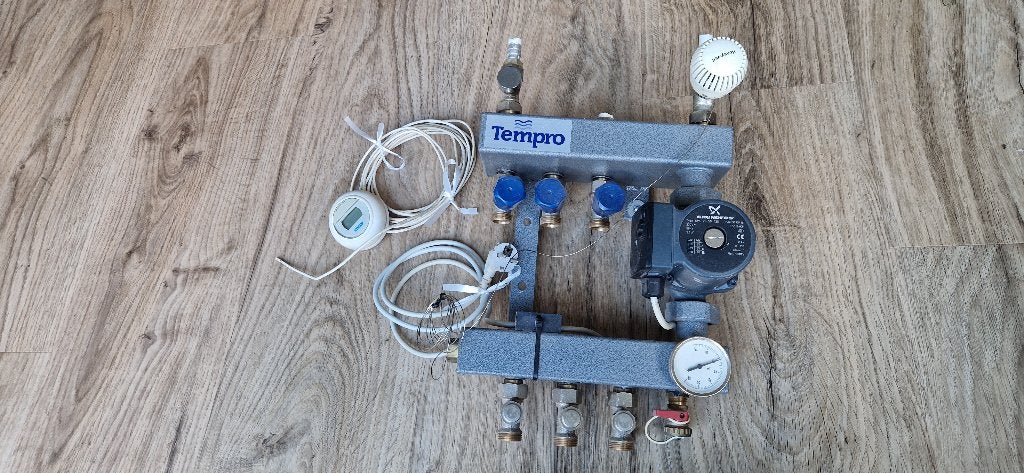 TempPro vloerverwarmings-pompgroep met Grundfos pomp, Ophalen, 30 tot 80 cm, Gebruikt, Cv-ketel of Combi-ketel