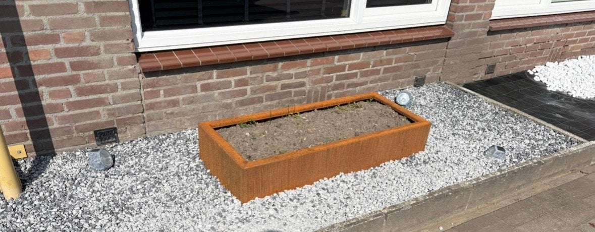 Cortenstaal plantenbak, Ophalen, Zo goed als nieuw, Metaal