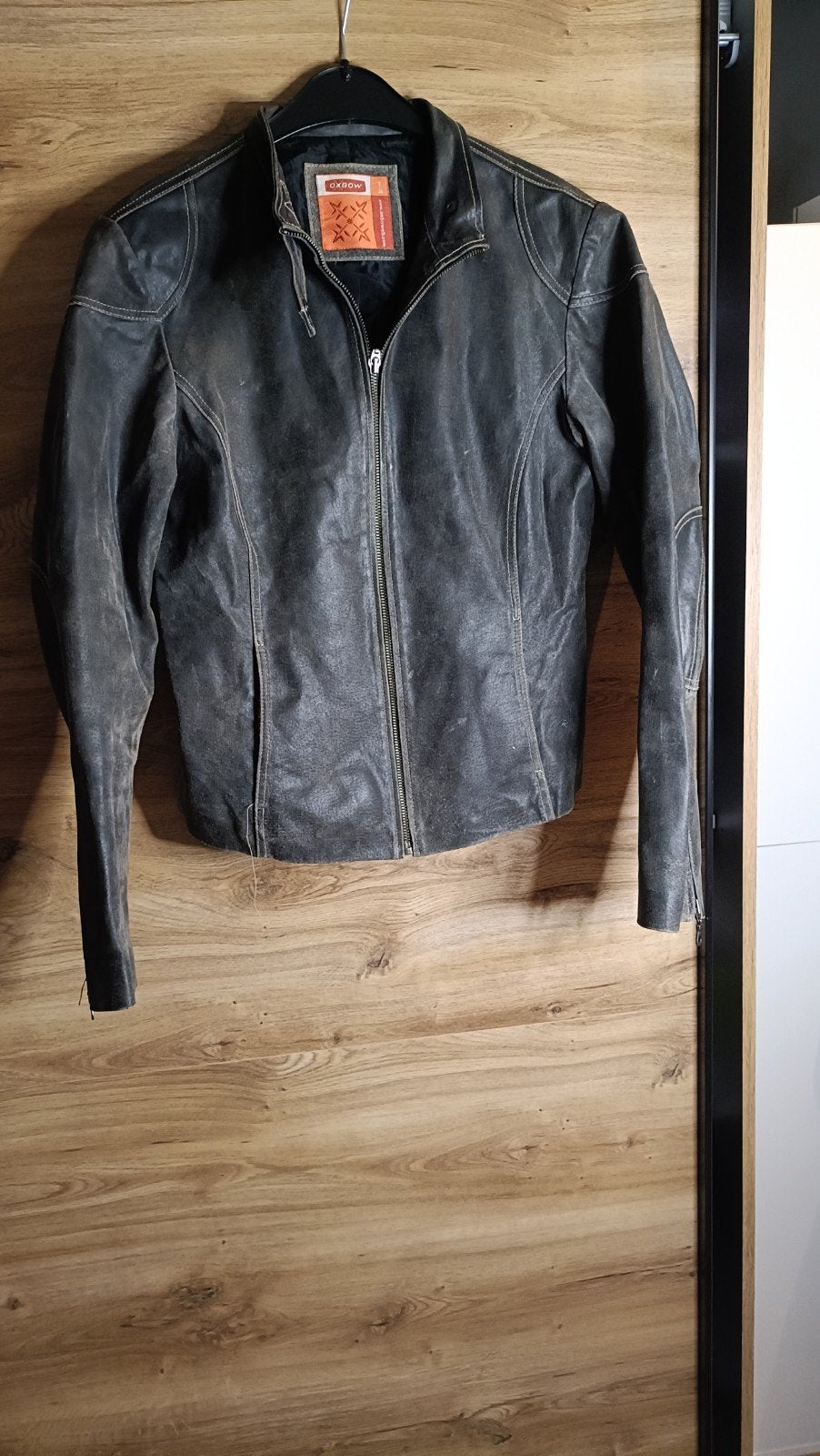 Oxbow leren jas maat 38/40 (M), Maat 38/40 (M), Bruin, Ophalen of Verzenden, Gedragen