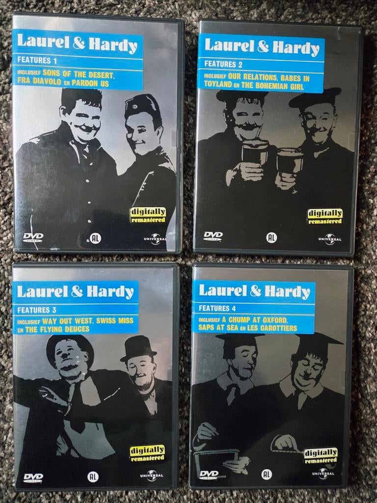 Laurel & Hardy DVD Boxset - Features 1 t/m 4, Cd's en Dvd's, Gebruikt, Alle leeftijden, Ophalen of Verzenden, Boxset