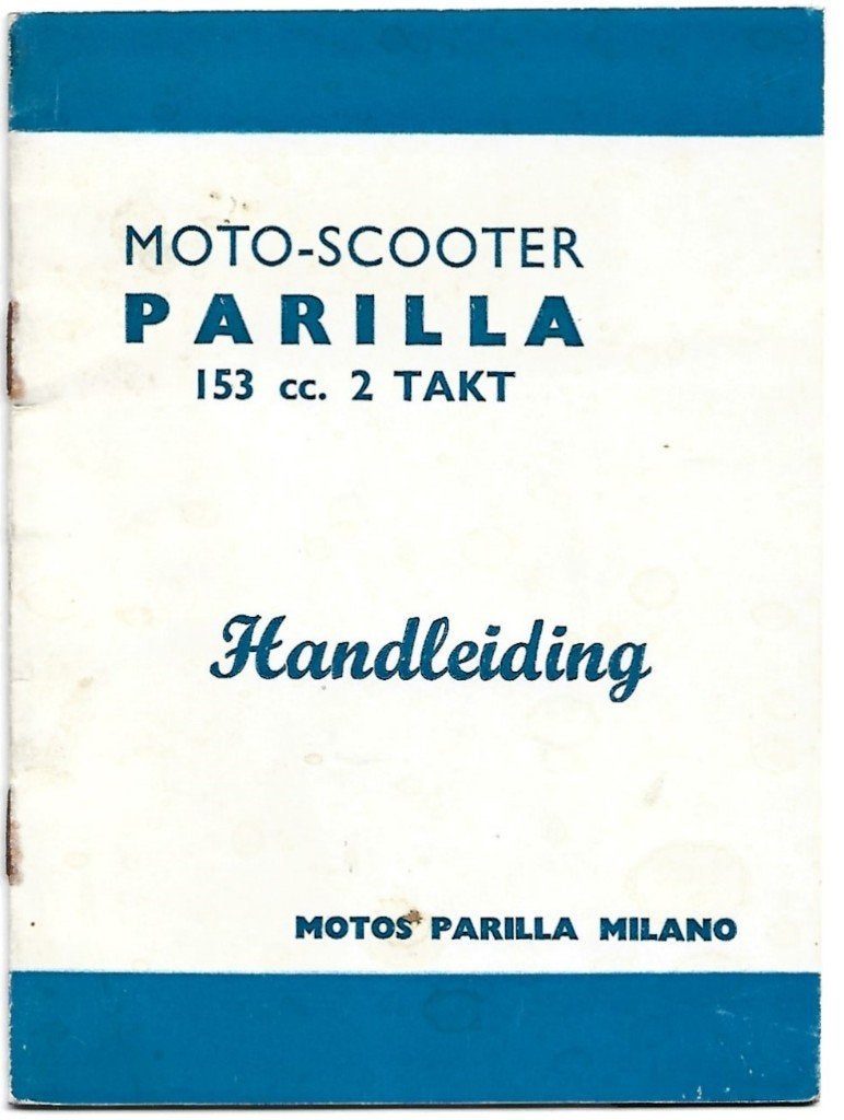 Parilla 153 cc handleiding moto scooter (4460z) motor, Ophalen of Verzenden, Overige merken