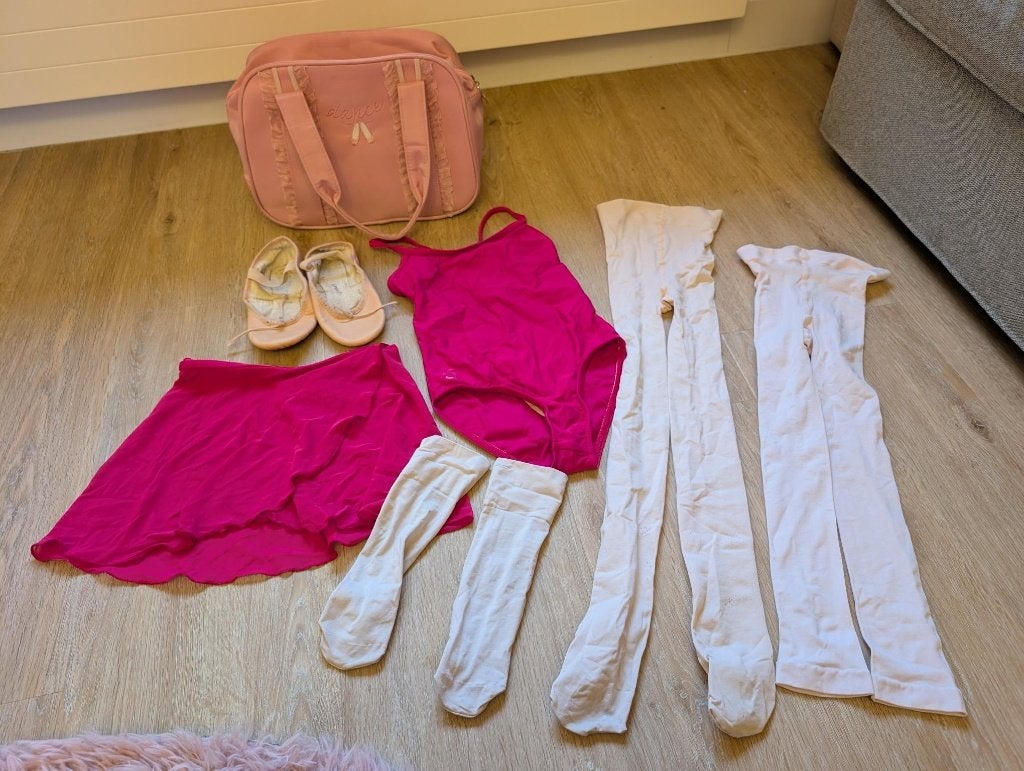 Complete ballet set: pakje, legging, panty, schoenen, tas, Ophalen of Verzenden, Zo goed als nieuw, Kleding