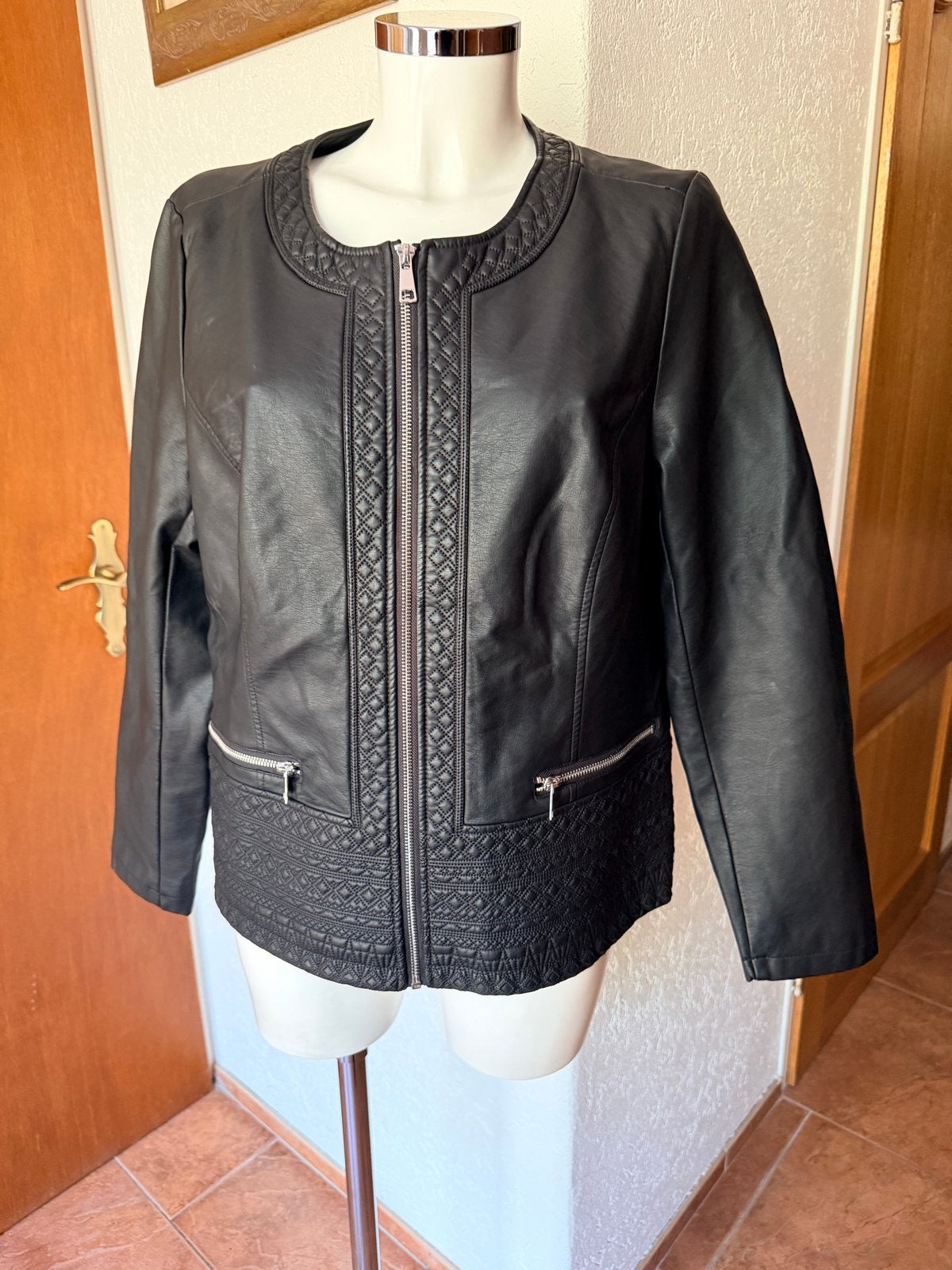 Zwart MS Mode jasje maat 46, Ophalen of Verzenden, Zo goed als nieuw, Maat 46/48 (XL) of groter, Zwart