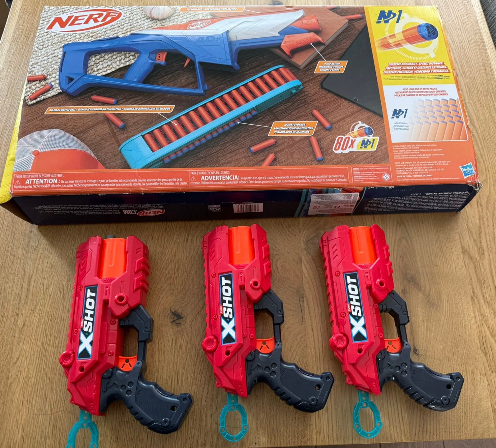 Nerf Blaster en 3x XSHOT blaster (setprijs), Ophalen, Gebruikt