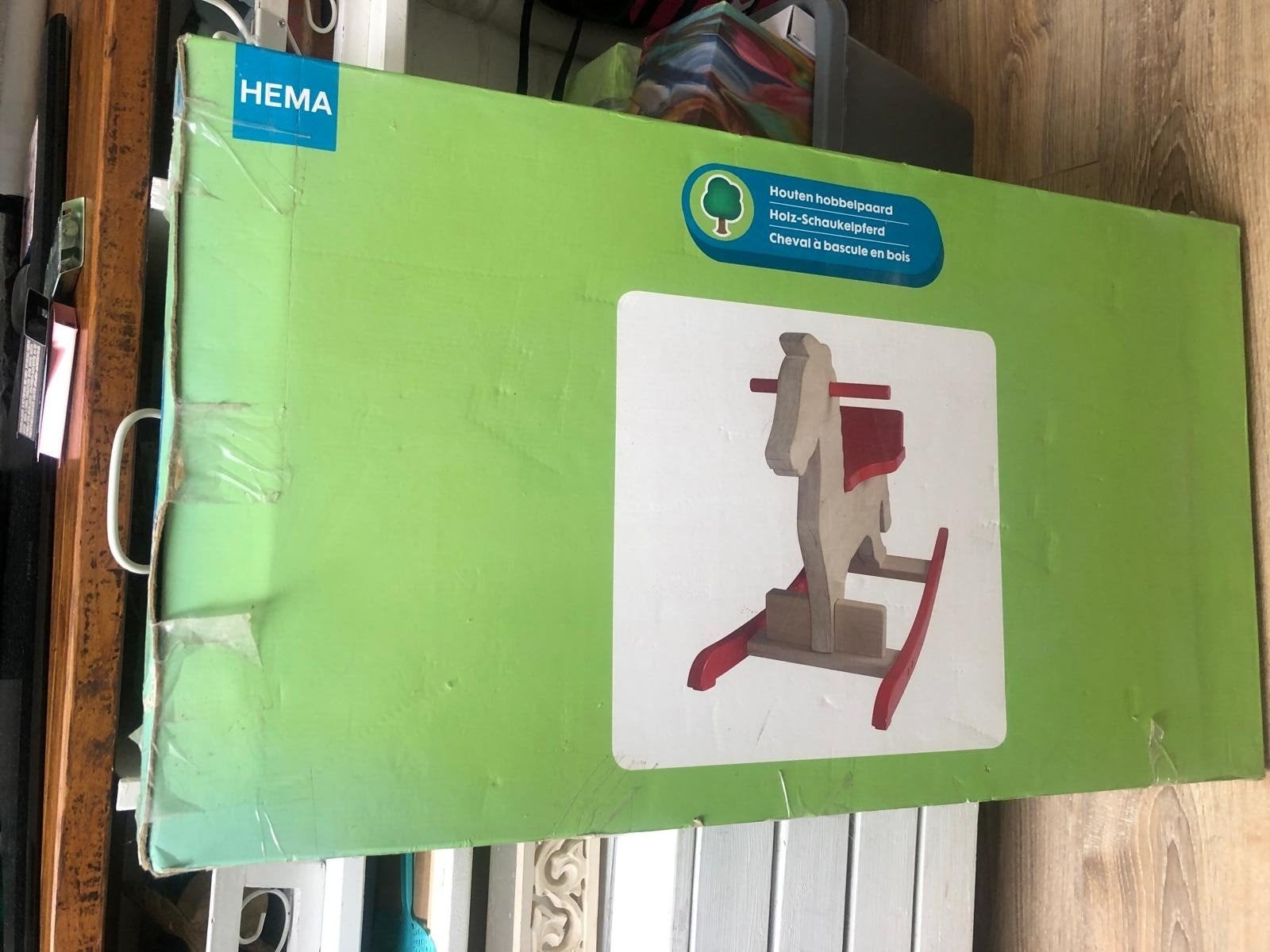 Nieuw HEMA Houten Schommelspeelgoed Vliegtuig, Ophalen, Nieuw, Rij- of Hobbelspeelgoed