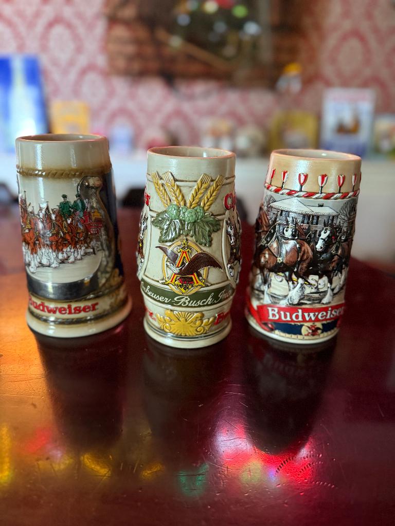 Budweiser pullen reclame vintage Bud geen neon emaille, Ophalen of Verzenden, Zo goed als nieuw, Reclamebord