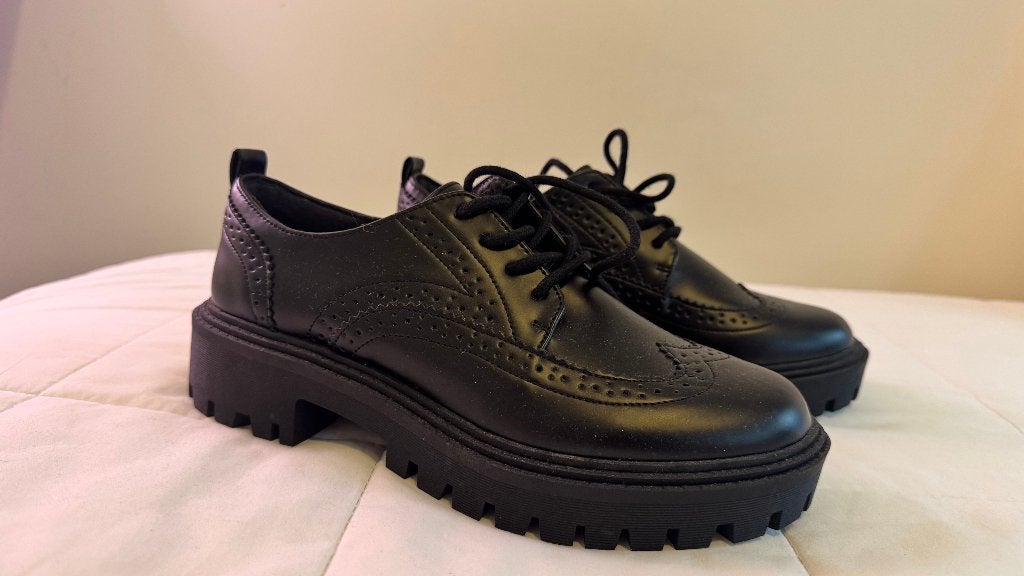 Primark zwarte chunky brogues dames maat 38, Ophalen, Primark, Zwart, Nieuw