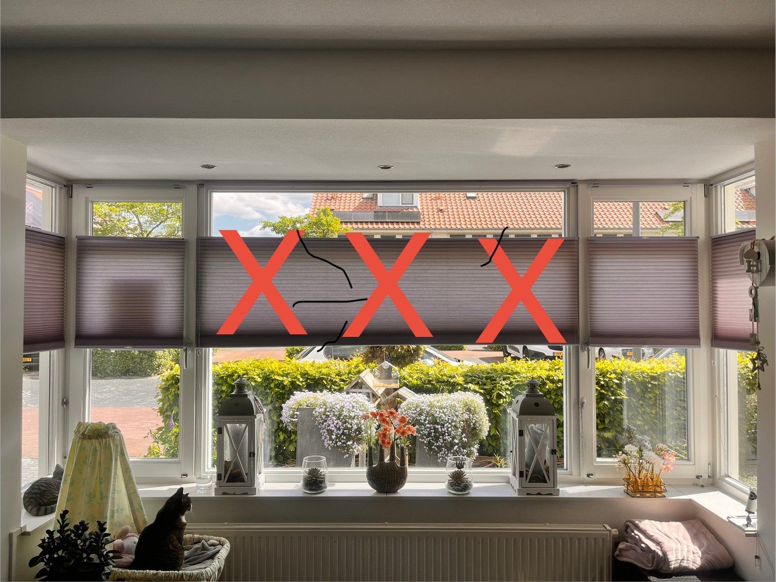 Luxaflex duettes plissé’s (prijsklasse 1) dubbele kleur:, Ophalen of Verzenden, Zo goed als nieuw
