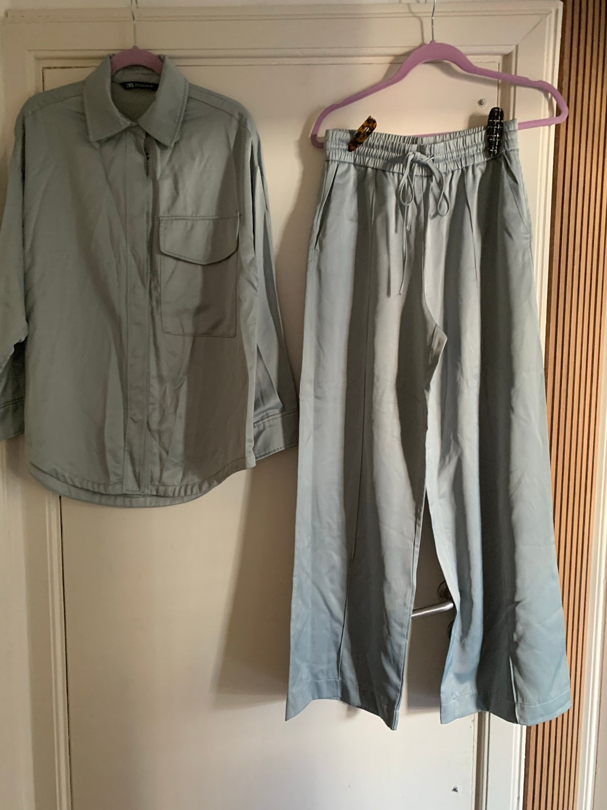 Zara broek en blouse set - Maat S, Kleding | Dames, Ophalen of Verzenden, Zo goed als nieuw, Maat 36 (S), Groen