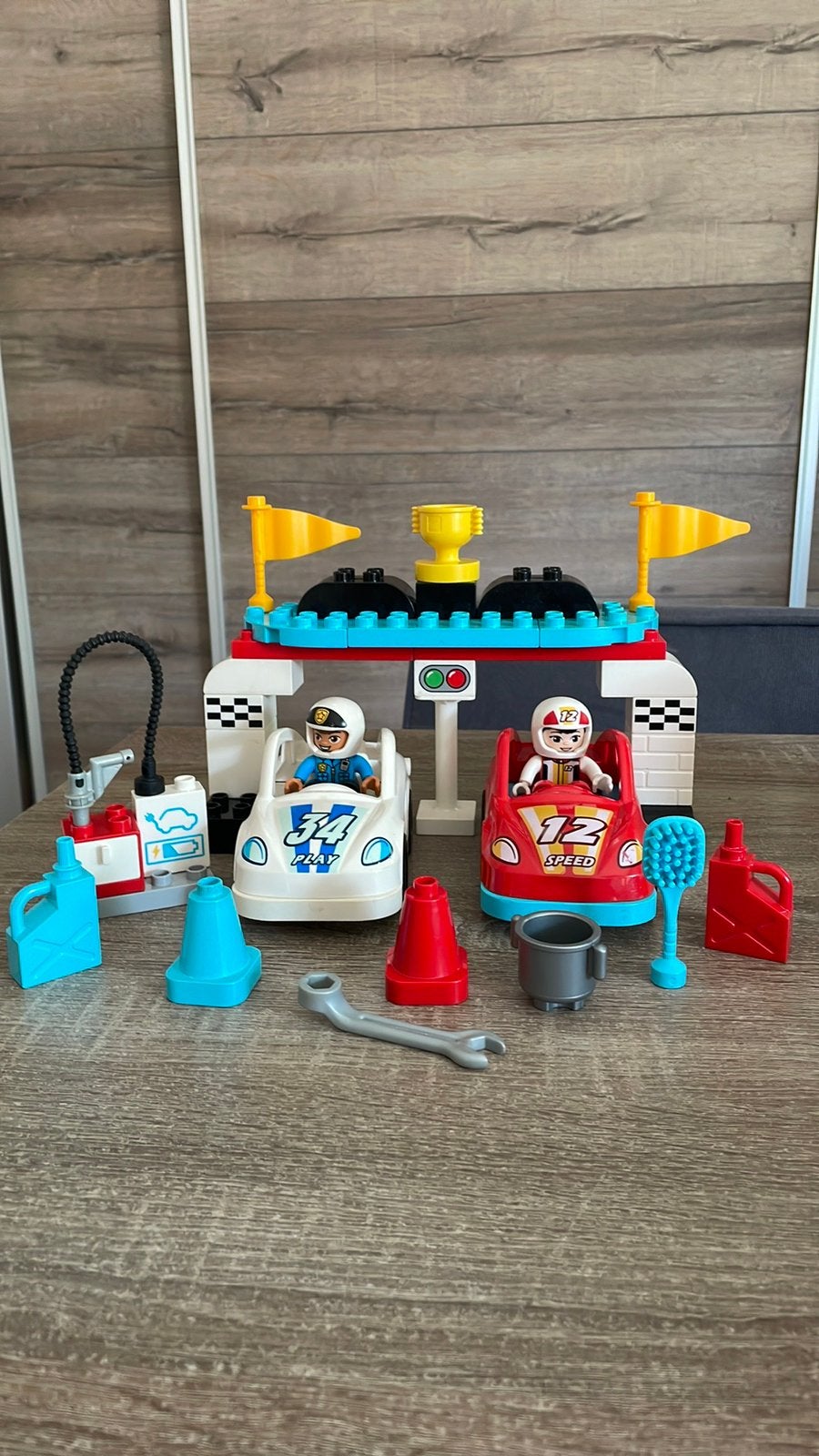Duplo Race wagens erg leuk rij en speelplezier!!, Ophalen of Verzenden, Zo goed als nieuw, Duplo