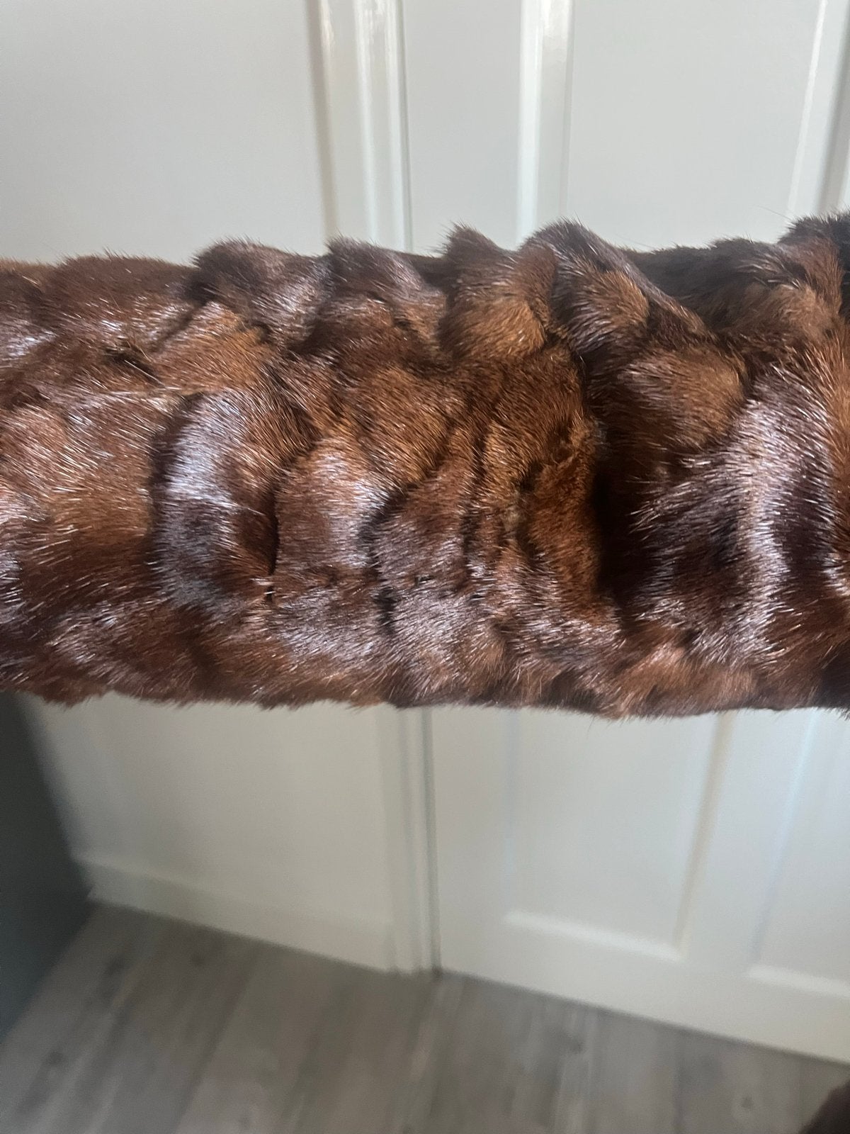 Vintage nertsen bontjas van Feddema's Fur Holland, Ophalen of Verzenden, Zo goed als nieuw, Maat 38/40 (M), Bruin