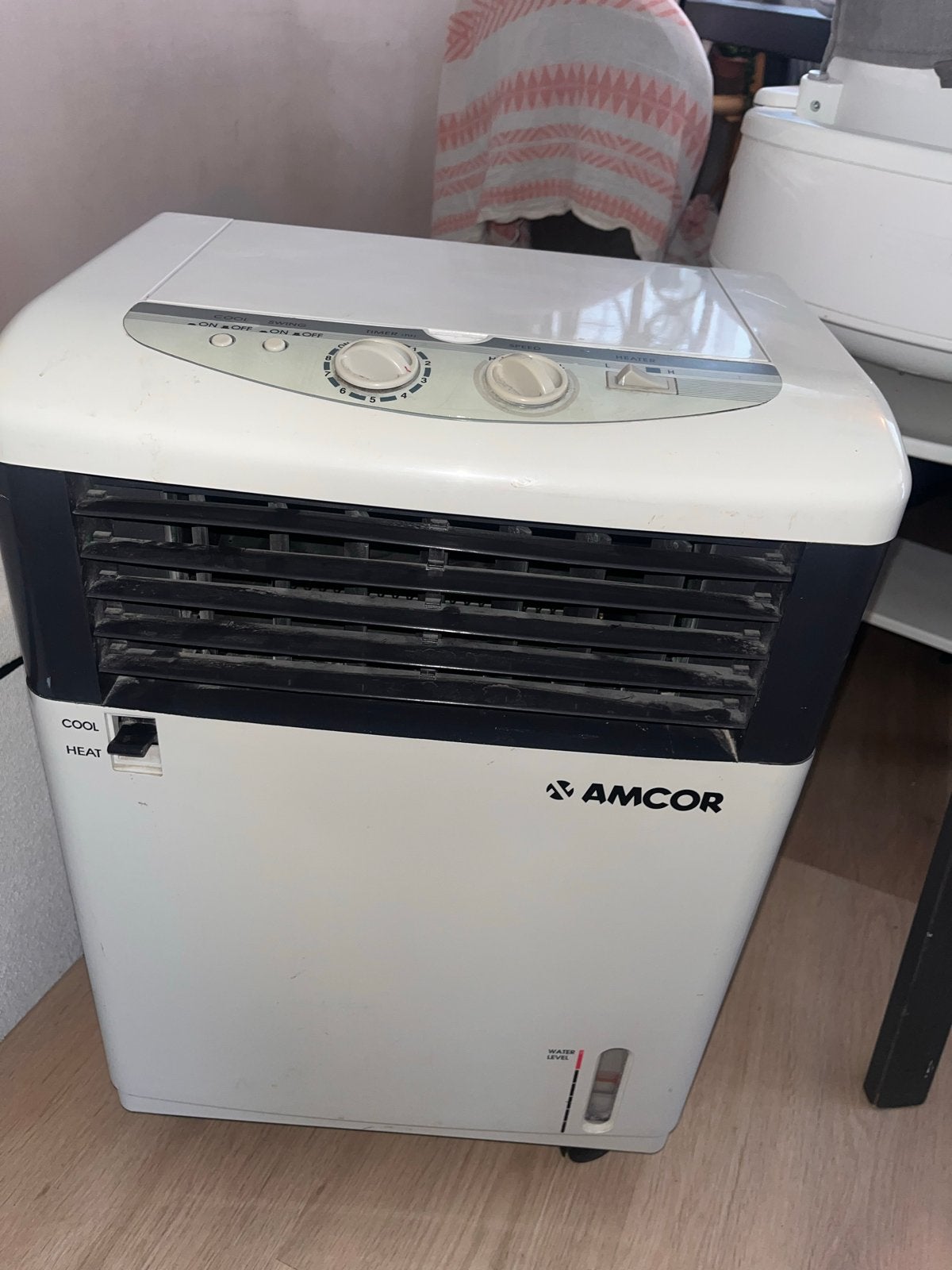 Amcor AC706AM 2-in-1 Luchtkoeler & Verwarming, Witgoed en Apparatuur, Gebruikt, Minder dan 60 m³, Timer, 3 snelheden of meer