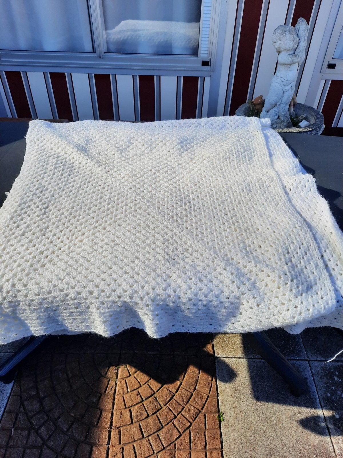 Prachtig handgemaakt gehaakt sprei - Wit (200x200 cm), Burgwal 115, 2011BC Haarlem, Wit, Vierkant, Nieuw
