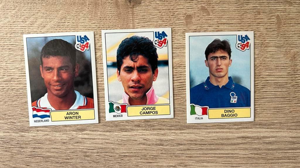 Panini USA 94 - 3 plaatjes WK 94, Verzenden, Gebruikt, Sticker