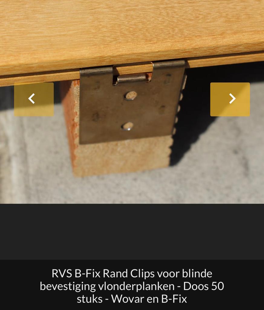 Rand clips vlonder, Ophalen of Verzenden, Hout