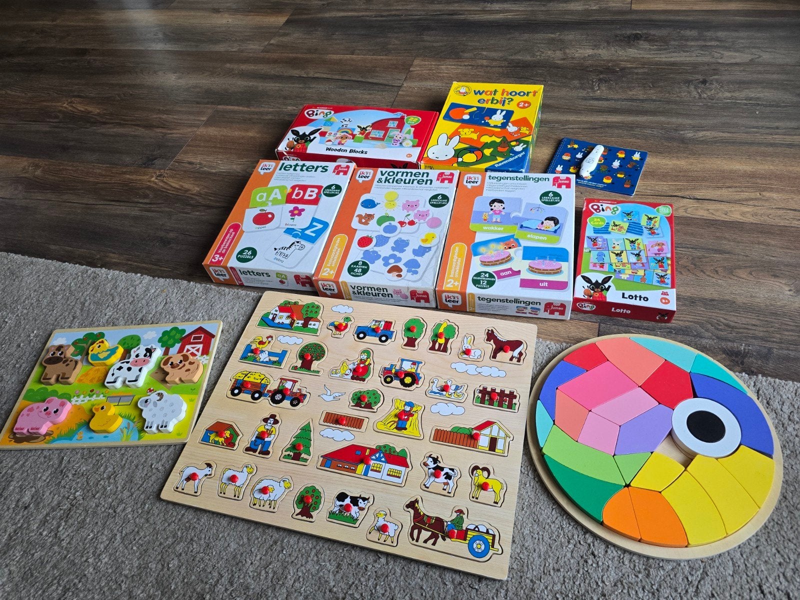 Educatief speelgoed pakket: puzzels, blokken en leerspellen, Ophalen of Verzenden, Gebruikt, Knutselen