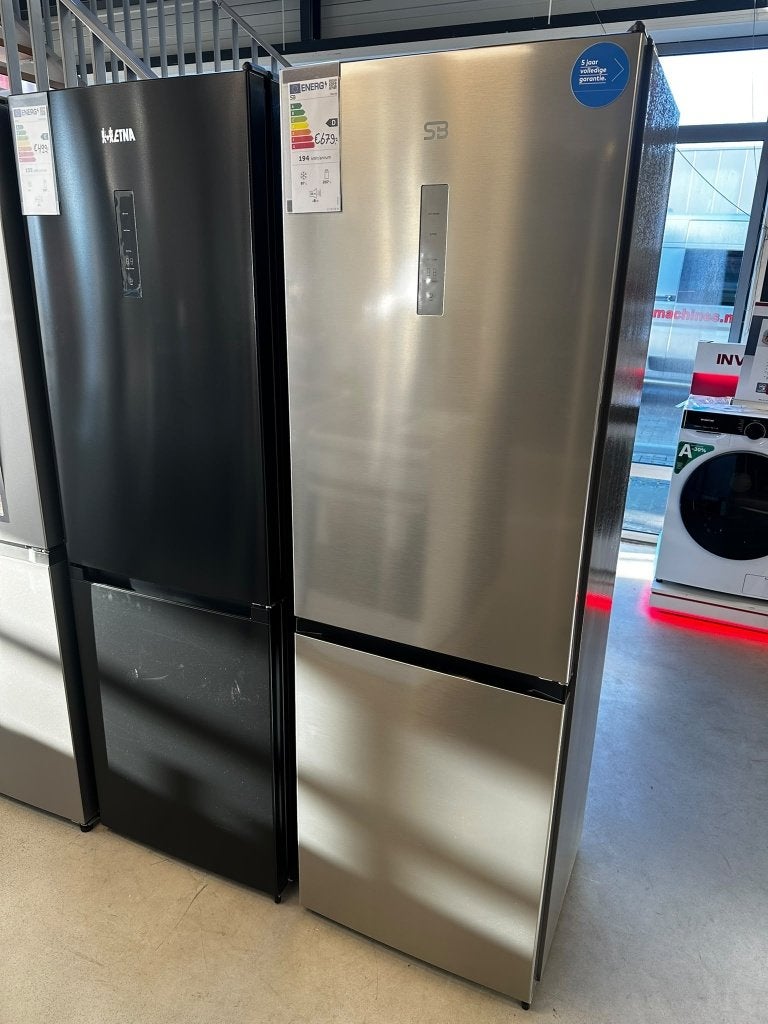 Nieuwe SB vrijstaande koelvries combinatie 185cm nofrost rvs, 200 liter of meer, 60 cm of meer, Met aparte vriezer, Info@sb.nl