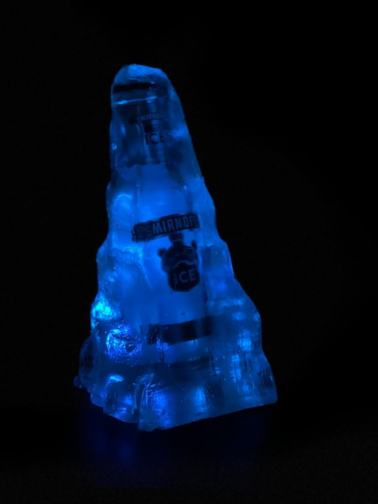 Zeldzame Smirnoff lichtreclame Iceberg, Lichtbak of (neon) lamp, Ophalen of Verzenden, Zo goed als nieuw, Nvt
