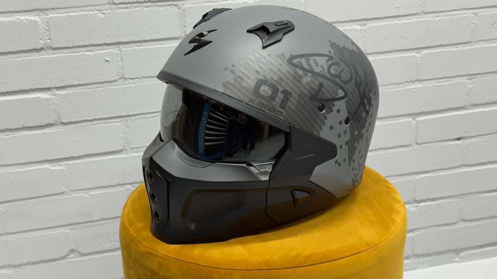 Motor helm Scorpion X-Borg, Motoren, Ophalen of Verzenden, Tweedehands, Integraalhelm, Overige merken