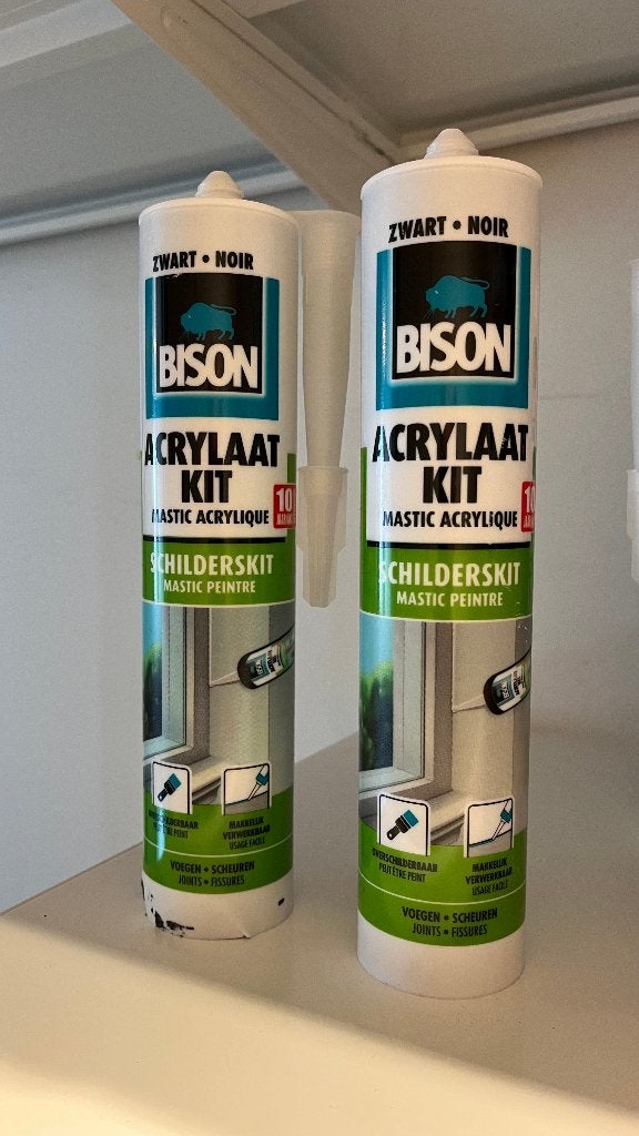 Bison acrylaatkit zwart 300 ml (ongeopend!), Minder dan 5 liter, Ophalen, Nieuw, Zwart