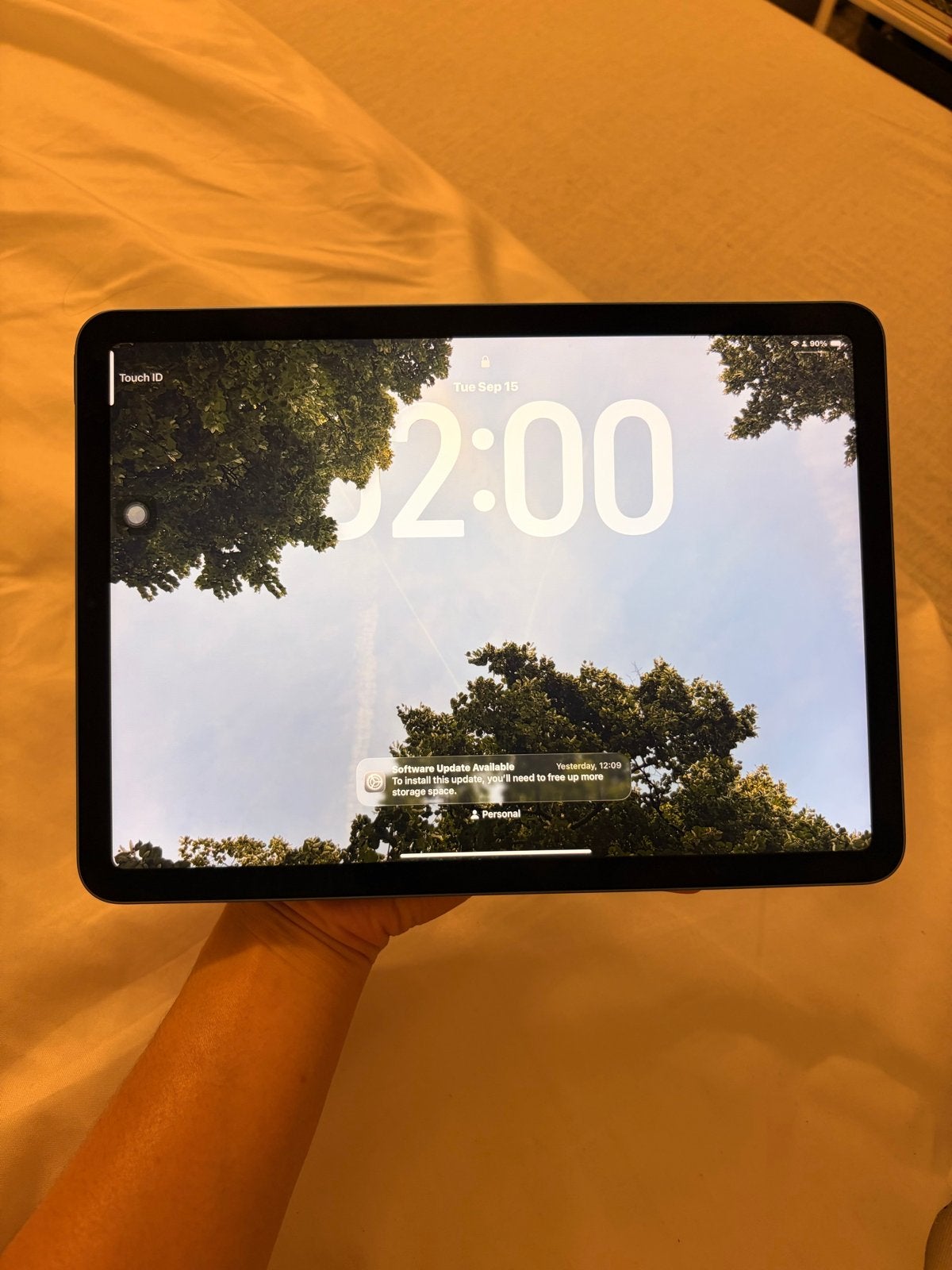 iPad Air 5e gen (M1) + Apple Pencil 2 + Smart Folio Cover, Computers en Software, Blauw, Apple iPad Air, Zo goed als nieuw, Wi-Fi