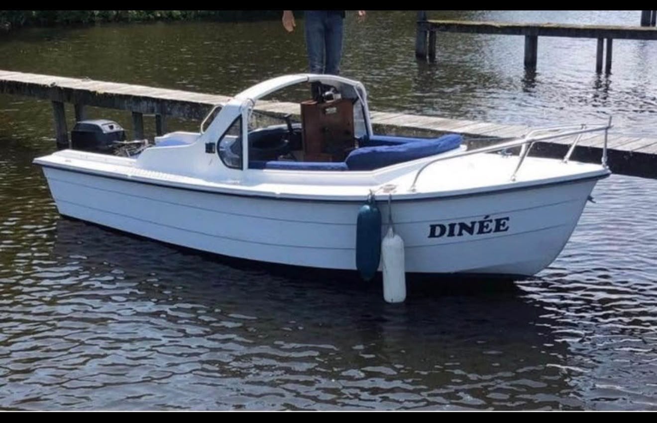 Leuk tour bootje met 15 PK 4-takt motor en trailer, Ophalen, Gebruikt