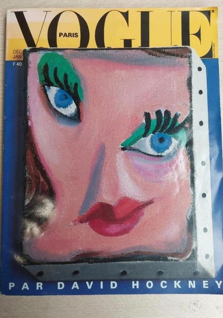 Vintage Vogue Paris Dec 1985 / Jan 1986 - D. Hockey Cover, Ophalen, Gelezen, Glossy