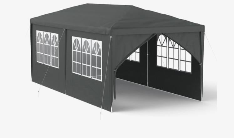 Partytent 6x3m Donkergrijs - met alle zijwanden, Ophalen, Gebruikt, Partytent, Minder dan 4 meter