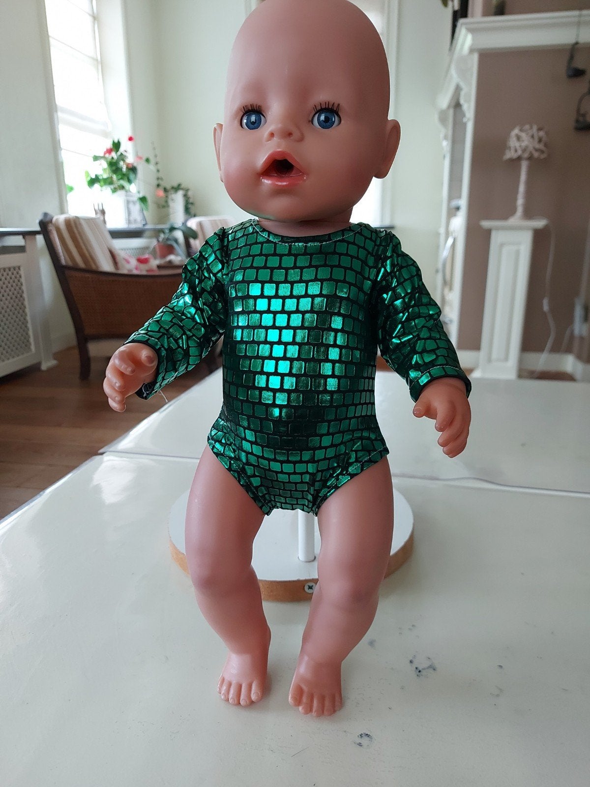 Glitter groen turnpakje baby born, Ophalen of Verzenden, Nieuw, Babypop
