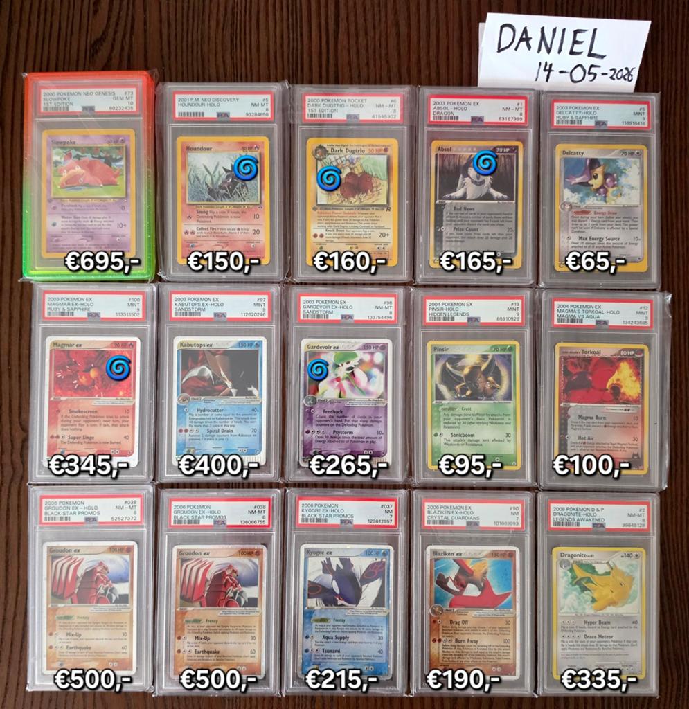 Psa Slabs Pokemon Vintage Low pop Psa 5 6 7 8 9 Graded kaart, Ophalen of Verzenden, Zo goed als nieuw