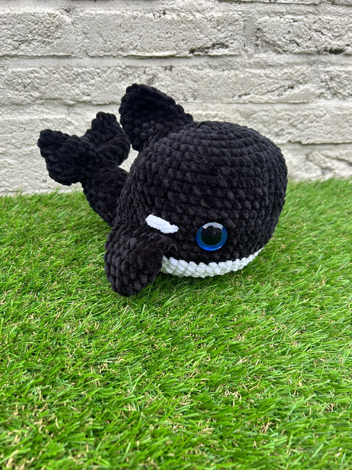 Handgemaakte gehaakte Orka knuffel, Overige merken, Overige typen, Nieuw, Middelgroot (20 tot 80 cm)