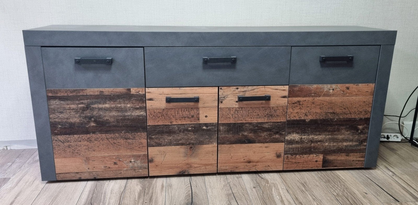 dressoir ijzendijk betonlook hout, Ophalen, Gebruikt, 150 tot 200 cm, Met lade(s)