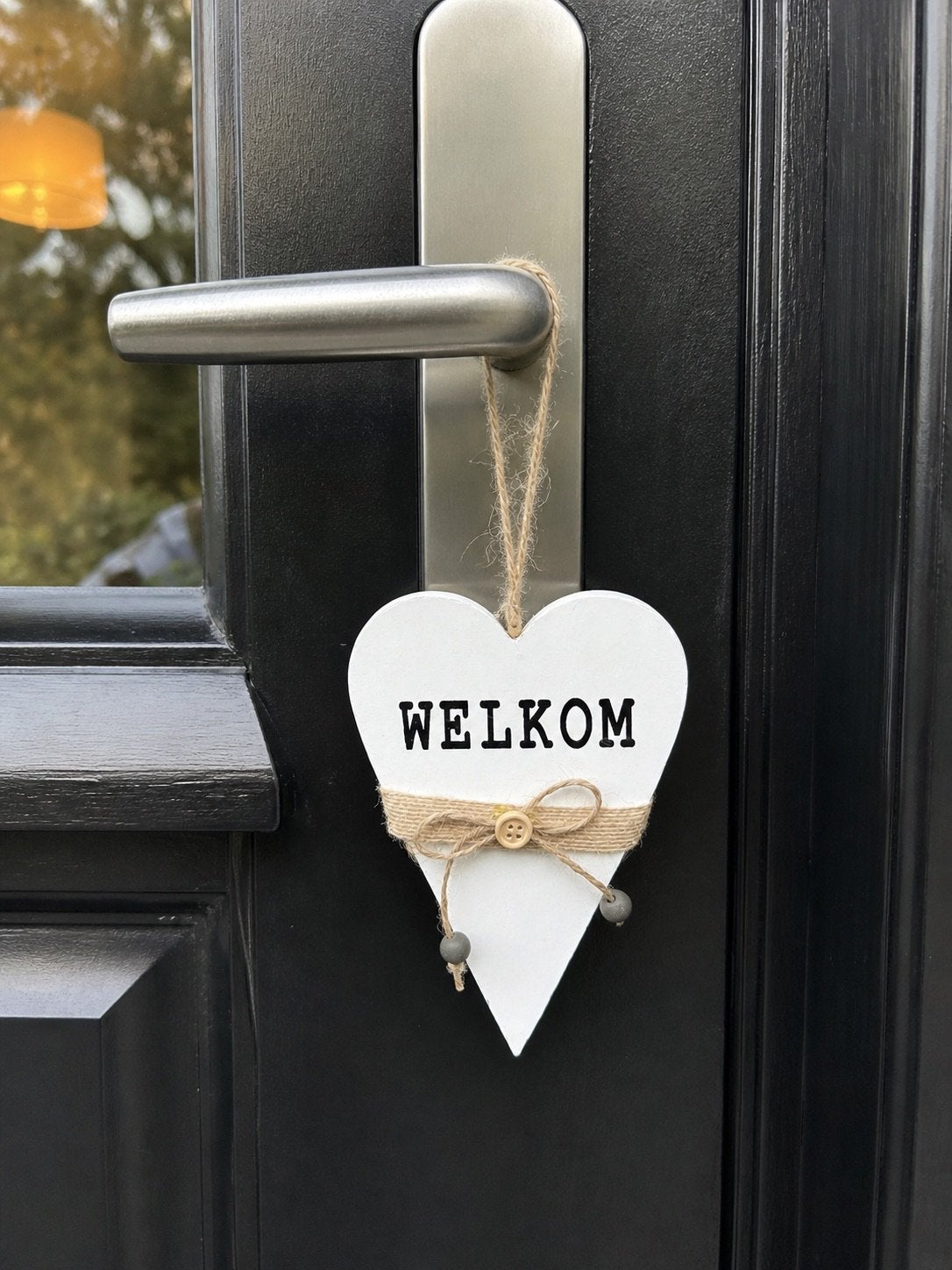 Houten hart “WELKOM” – sfeervol en warm ontvangst, Ophalen, Zo goed als nieuw