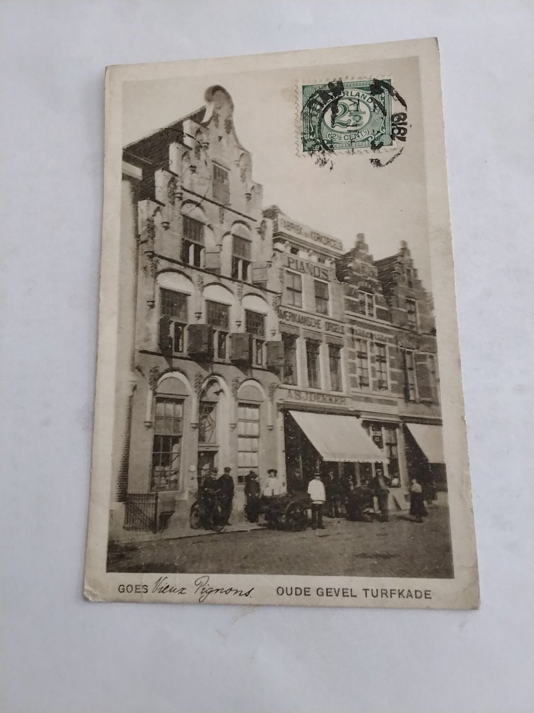Oude Ansichtkaart Goes, Oude Gevel Turfkaade, Gelopen, Ophalen of Verzenden, Voor 1920, Gelopen, Zeeland