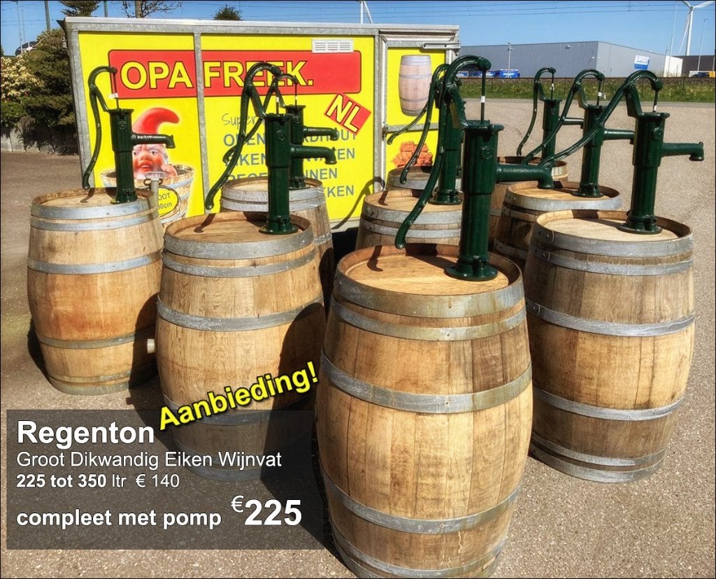 Regenton met Pomp vanaf €175 - Opa Freek, Ophalen, 150 liter of meer, Nieuw, Met pomp