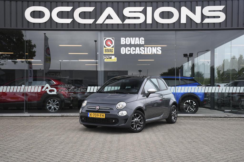 Fiat 500 C 1.0 Hybrid Rockstar MULTIMEDIA/ CRUISE CONTROL, Auto's, Fiat, 12 maanden, Stof, 4 stoelen, Origineel Nederlands