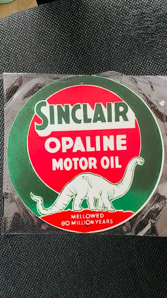 Sinclair Opaline Motor Oil reclamebordje, Verzamelen, Merken en Reclamevoorwerpen, Ophalen of Verzenden, Nieuw, Reclamebord