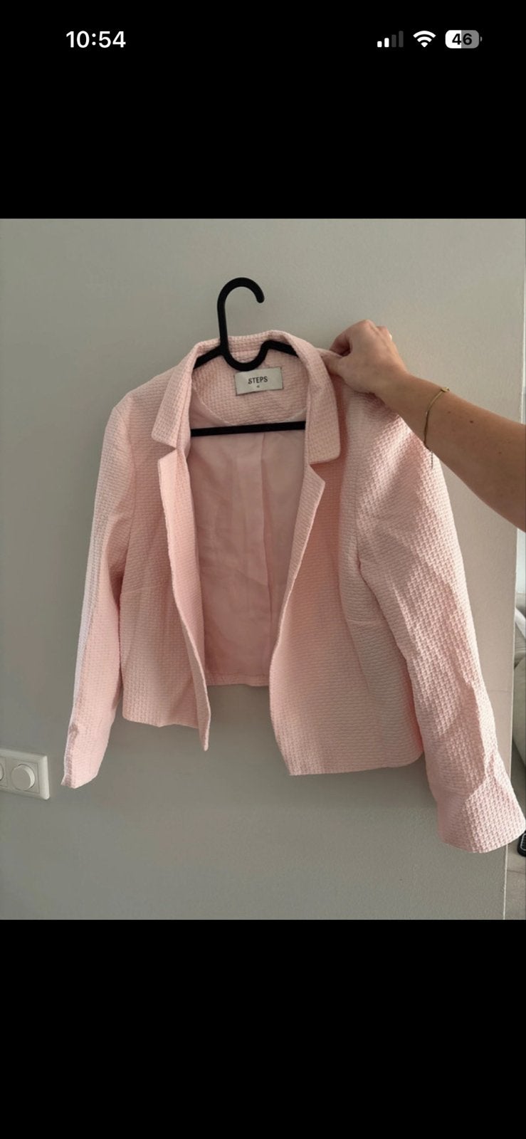 Roze Steps jasje, 1 keer gedragen op een feest, Ophalen of Verzenden, Zo goed als nieuw, Roze, Jasje
